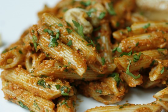 Pasta With Muhammara Sauce - Taste Of Beirut