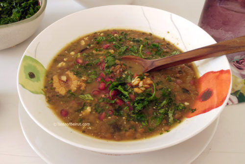 Lentil soup - Taste of Beirut